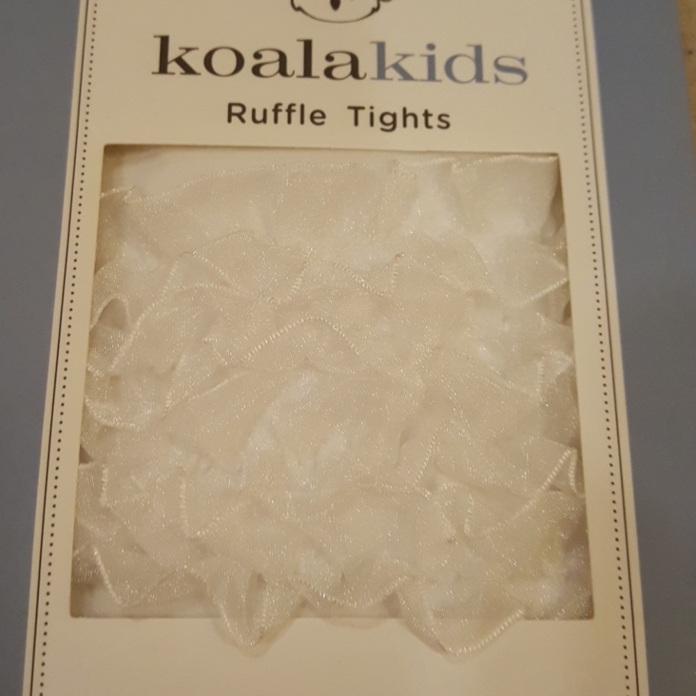 Baby Girl White Ruffle Tights